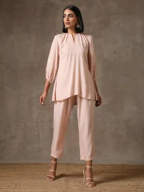 The Edwina - Rose Pink Solid Textured Co-Ord Set | Relove The Edwina - Rose Pink Solid Textured Co-Ord Set | Relove