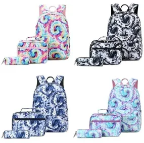 Tie Dye Kids Backpack School Lunch Bag with Pencil Case Set Tie Dye Kids Backpack School Lunch Bag with Pencil Case Set