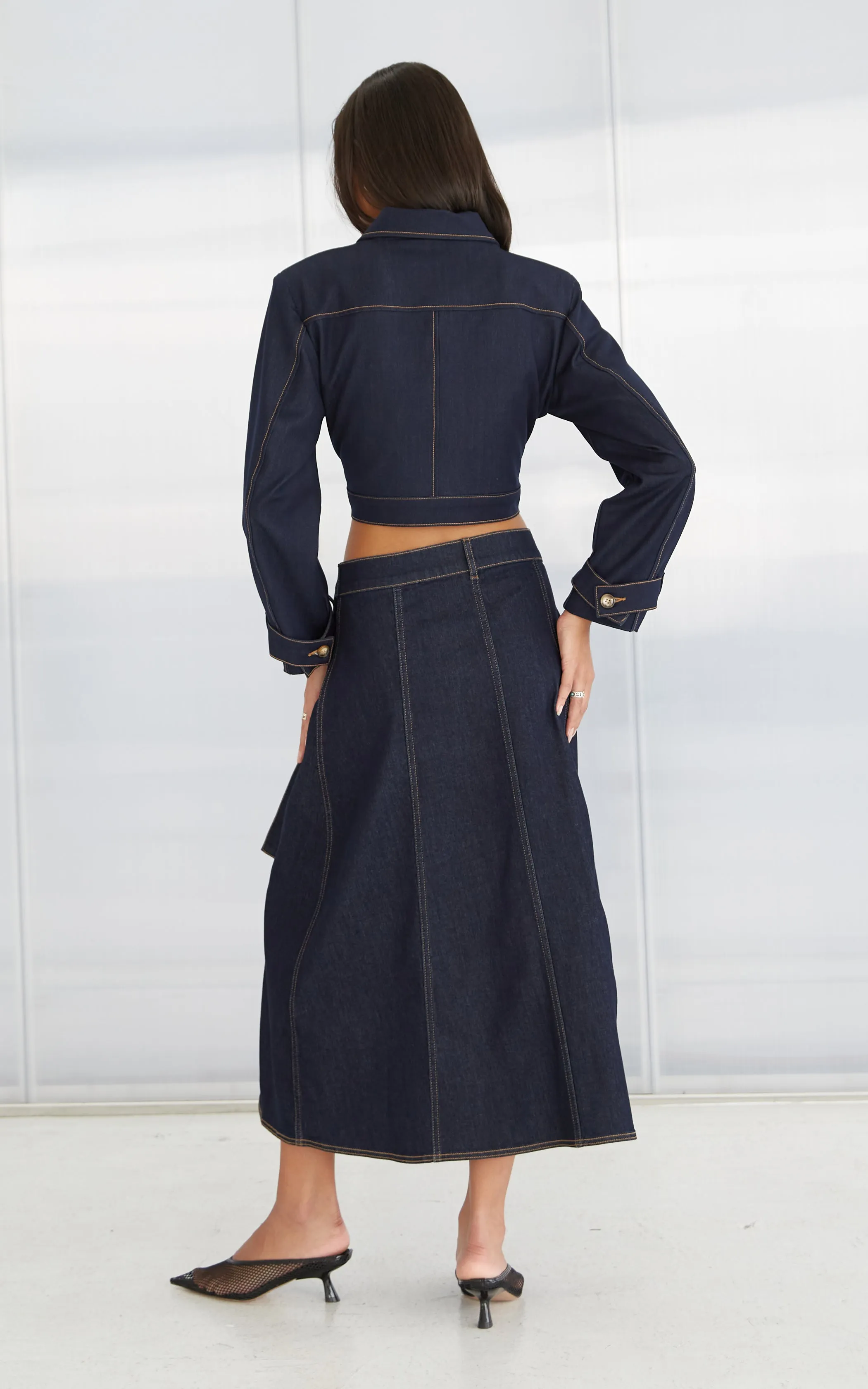 Tiffe Wrap Denim Skirt