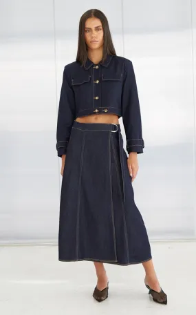 Tiffe Wrap Denim Skirt Tiffe Wrap Denim Skirt