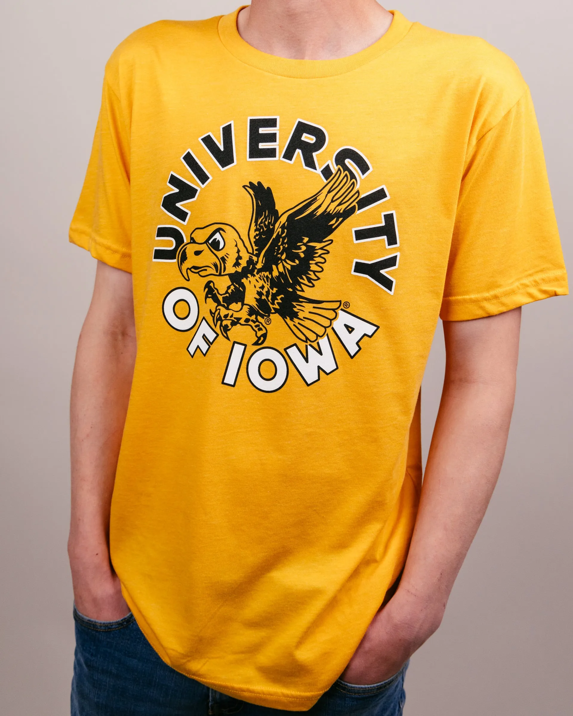 University of Iowa Flying Herky Circle Gold T-Shirt