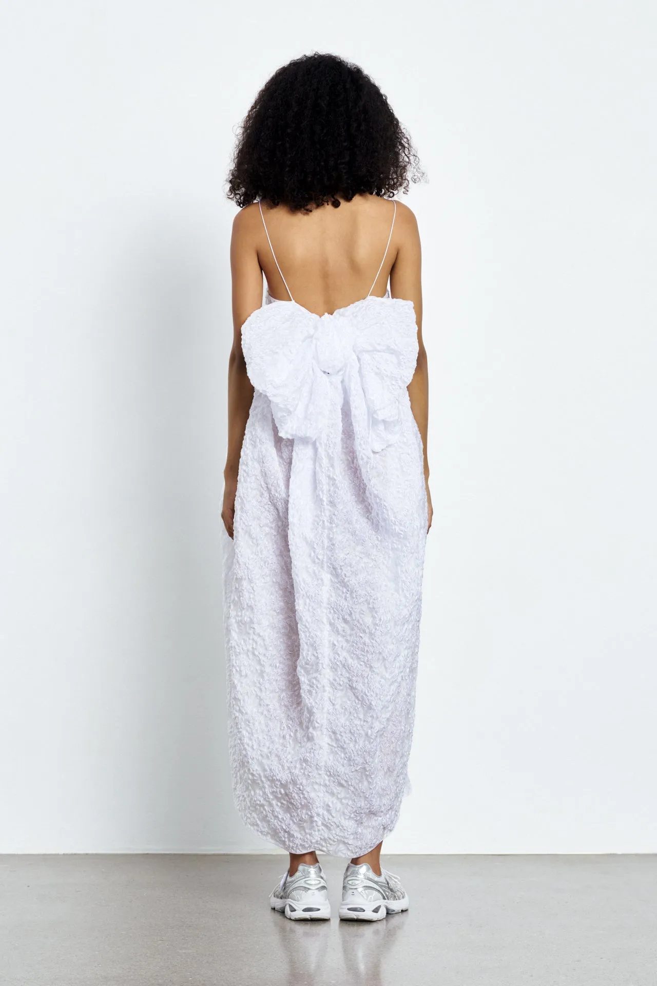 VILMA | DRESS GRASMERE MATELASSÉ WHITE