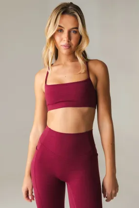 Vitality Daydream Stitch Racer Bra - Burgundy Vineyard Vitality Daydream Stitch Racer Bra - Burgundy Vineyard