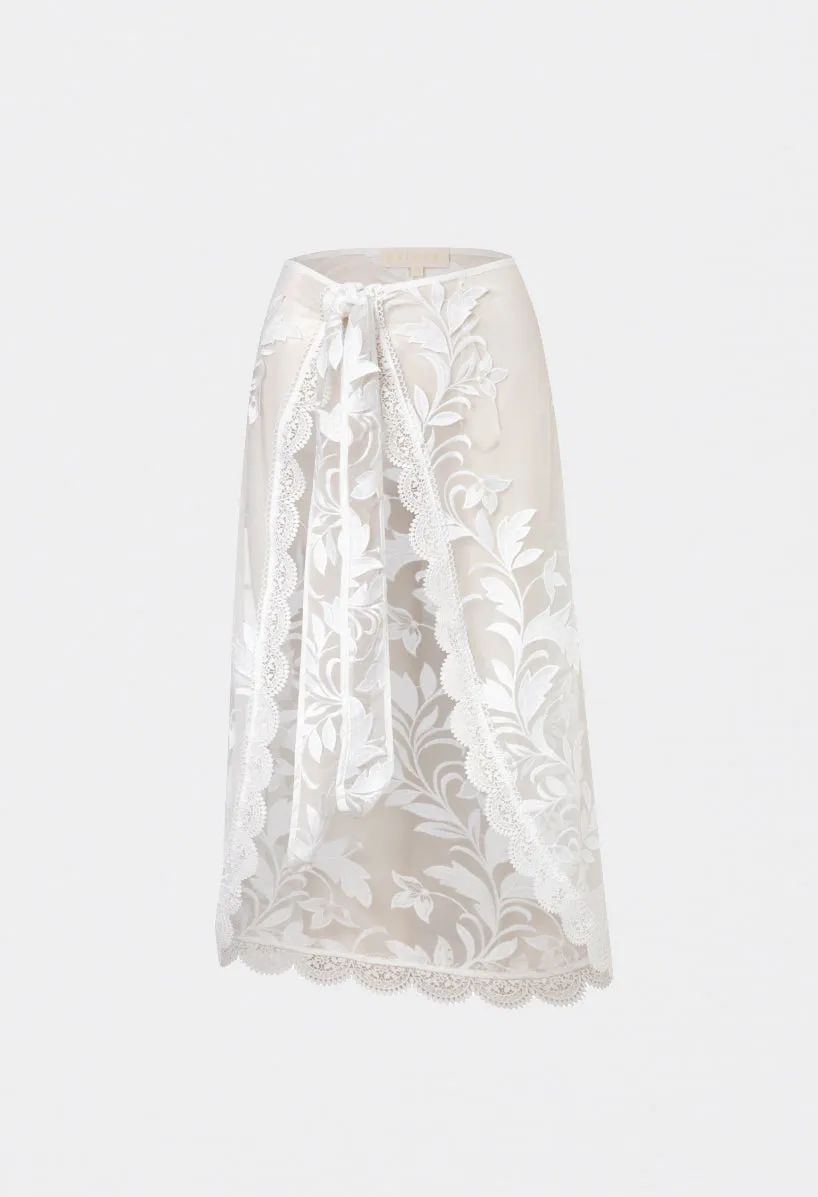 VIVIENNE WRAP SKIRT WHITE
