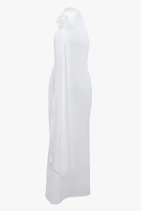 White One Shoulder Halter Maxi Dress White One Shoulder Halter Maxi Dress